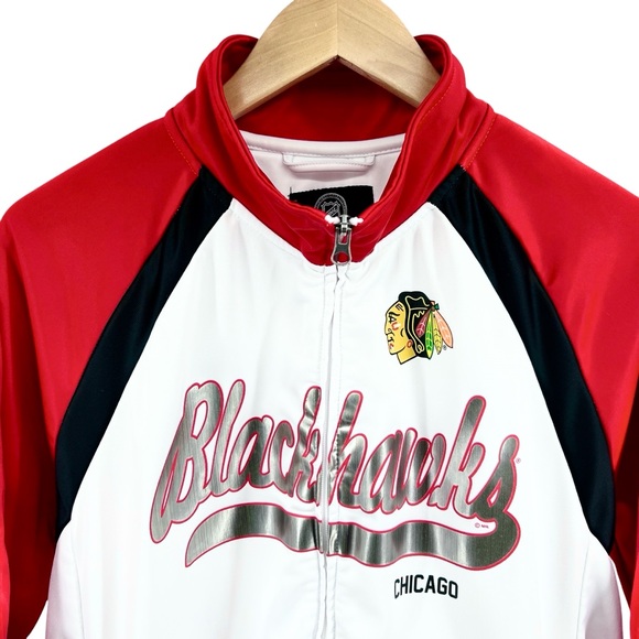 Chicago Blackhawks G-III Sports NHL Women Full Zip Track Jacket Sz XXL Red White - Picture 5 of 15